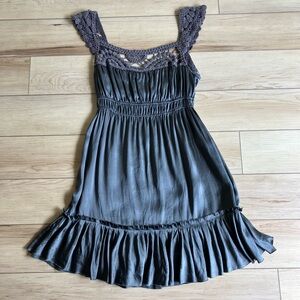 Hale Bob Silk Dress with Crochet